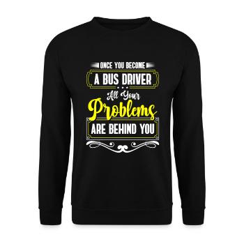 Fahrer busfahrerin - Unisex Pullover - Schwarz - Vorne - Alina (178cm) & Michal (187cm)