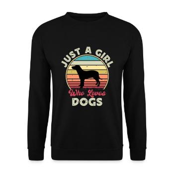 Grand Anglo Francais Blanc Et Noir Dog Lover - Sweat-shirt Unisexe - noir - Devant - Alina (178cm) & Michal (187cm)