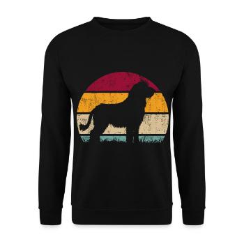 Komondor Hungarian Vintage Retro - Unisex Sweatshirt - black - Front - Alina (178cm) & Michal (187cm)