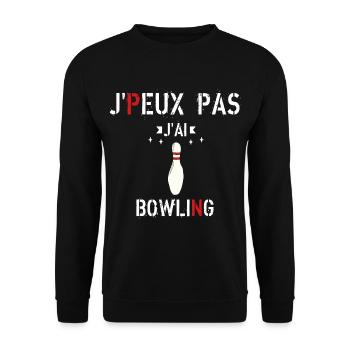 J Peux Pas J Ai Bowling - Sweat-shirt Unisexe - noir - Devant - Alina (178cm) & Michal (187cm)