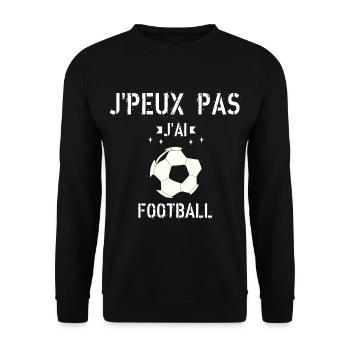J Peux Pas J Ai Football - Sweat-shirt Unisexe - noir - Devant - Alina (178cm) & Michal (187cm)