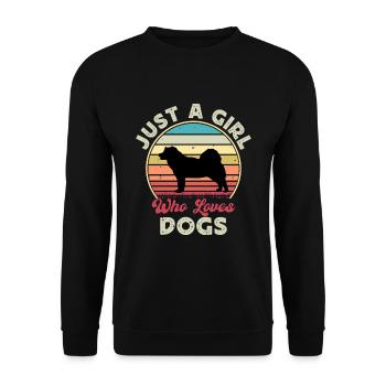 Greenland Dog Lover Silhouette Vintage Sunset - Unisex Sweatshirt - black - Front - Alina (178cm) & Michal (187cm)