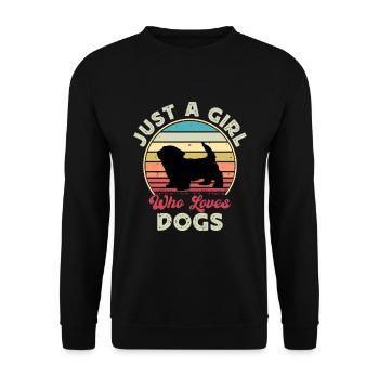 Havenese Dog Lover Silhouette Vintage Sunset - Sweat-shirt Unisexe - noir - Devant - Alina (178cm) & Michal (187cm)