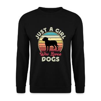 Grand Suisse Mountain Dog Silhouette Retro Sunset - Sweat-shirt Unisexe - noir - Devant - Alina (178cm) & Michal (187cm)
