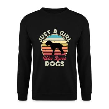 Griffon Bruxellois Silhouette Chien Rétro Coucher de soleil - Sweat-shirt Unisexe - noir - Devant - Alina (178cm) & Michal (187cm)