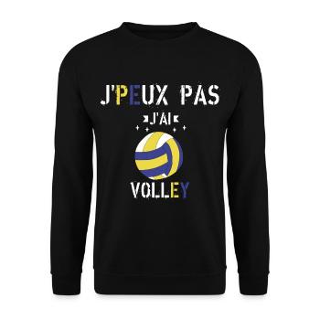 J Peux Pas J Ai Volley - Sweat-shirt Unisexe - noir - Devant - Alina (178cm) & Michal (187cm)