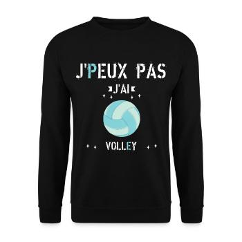 J Peux Pas J Ai Volley - Sweat-shirt Unisexe - noir - Devant - Alina (178cm) & Michal (187cm)