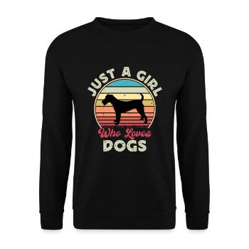 Irish Terrier Dog Lover Silhouette Vintage Sunset - Sweat-shirt Unisexe - noir - Devant - Alina (178cm) & Michal (187cm)