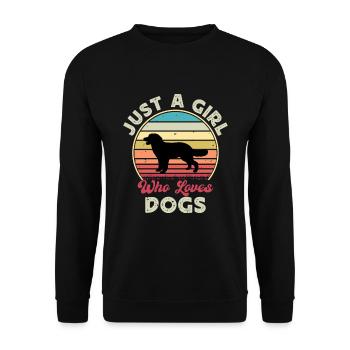 Hovawart Dog Lover Silhouette Vintage Sunset - Sweat-shirt Unisexe - noir - Devant - Alina (178cm) & Michal (187cm)