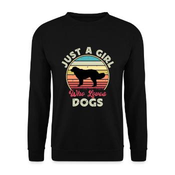 Landseer Dog Lover Silhouette Vintage Sunset - Sweat-shirt Unisexe - noir - Devant - Alina (178cm) & Michal (187cm)