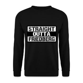 Friedberg in Hessen - Unisex Pullover - Schwarz - Vorne - Alina (178cm) & Michal (187cm)