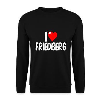 Friedberg in Hessen - Unisex Pullover - Schwarz - Vorne - Alina (178cm) & Michal (187cm)