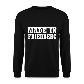 Friedberg in Hessen - Unisex Pullover - Schwarz - Vorne - Alina (178cm) & Michal (187cm)