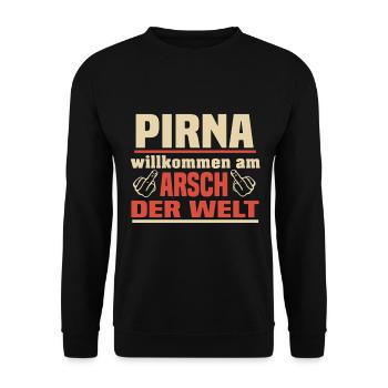 Pirna - Unisex Pullover - Schwarz - Vorne - Alina (178cm) & Michal (187cm)
