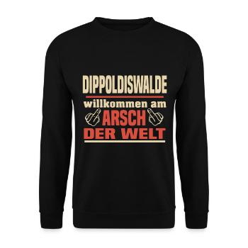 Dippoldiswalde - Unisex Pullover - Schwarz - Vorne - Alina (178cm) & Michal (187cm)