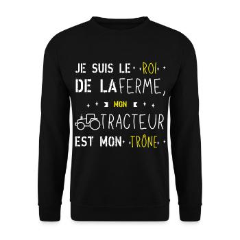 Tracteur agricole - Sweat-shirt Unisexe - noir - Devant - Alina (178cm) & Michal (187cm)