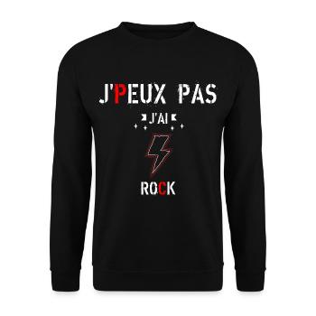 J Peux Pas J Ai Rock - Sweat-shirt Unisexe - noir - Devant - Alina (178cm) & Michal (187cm)