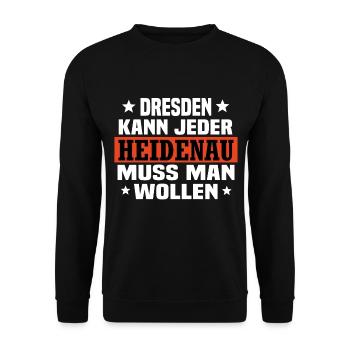 Heidenau - Unisex Pullover - Schwarz - Vorne - Alina (178cm) & Michal (187cm)
