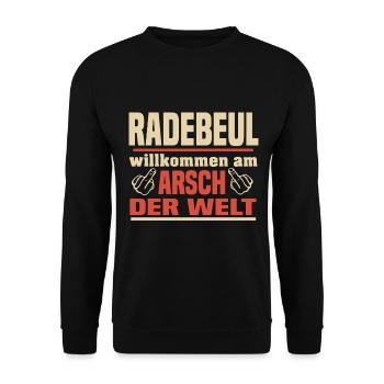 Radebeul - Unisex Pullover - Schwarz - Vorne - Alina (178cm) & Michal (187cm)