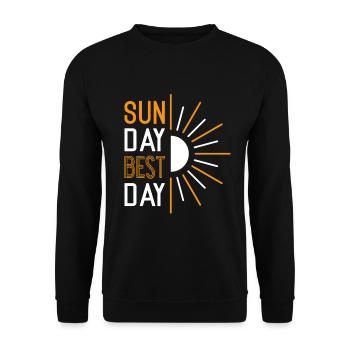 sunday best day - Unisex Sweatshirt - black - Front - Alina (178cm) & Michal (187cm)
