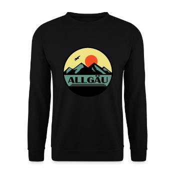 Allgäu - Unisex Pullover - Schwarz - Vorne - Alina (178cm) & Michal (187cm)