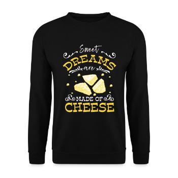Cheese Lover Protein Foodie Cheesecake - Sweat-shirt Unisexe - noir - Devant - Alina (178cm) & Michal (187cm)