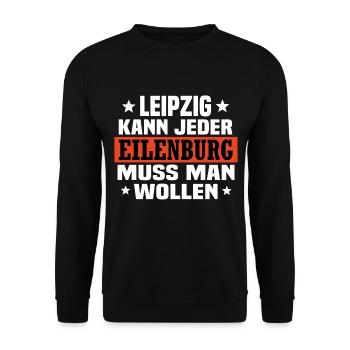 Eilenburg - Unisex Pullover - Schwarz - Vorne - Alina (178cm) & Michal (187cm)