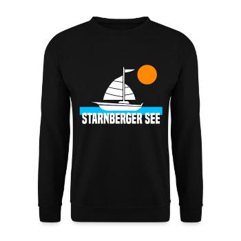 Starnberger See - Unisex Pullover - Schwarz - Vorne - Alina (178cm) & Michal (187cm)