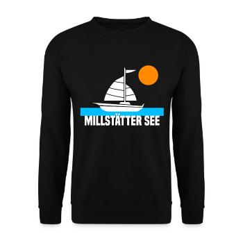 Millstätter See - Unisex Pullover - Schwarz - Vorne - Alina (178cm) & Michal (187cm)