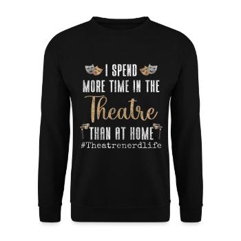 Theater Schauspielerin Probe - Unisex Pullover - Schwarz - Vorne - Alina (178cm) & Michal (187cm)