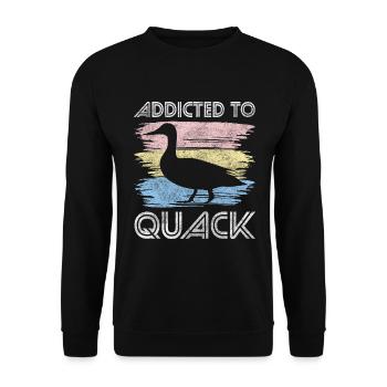Ducks, Rubber Ducks, Waterfowl - Unisex Sweatshirt - black - Front - Alina (178cm) & Michal (187cm)