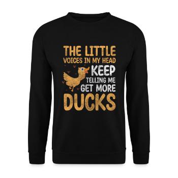 Ducklings Waterfowl - Unisex Sweatshirt - black - Front - Alina (178cm) & Michal (187cm)