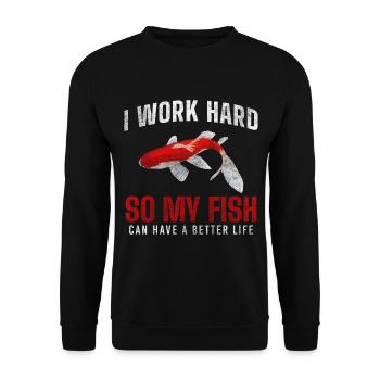 Aquarium Meer Schwimmen Zierfisch - Unisex Pullover - Schwarz - Vorne - Alina (178cm) & Michal (187cm)