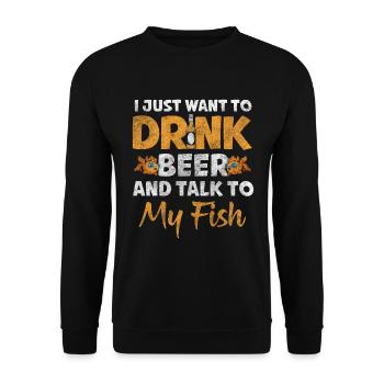 Fish Aquarists Pet Breeding - Unisex Sweatshirt - black - Front - Alina (178cm) & Michal (187cm)