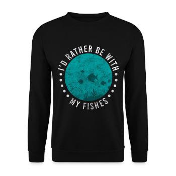 Fish under water - Unisex Sweatshirt - black - Front - Alina (178cm) & Michal (187cm)