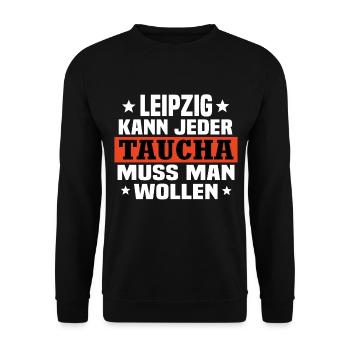 Taucha - Unisex Pullover - Schwarz - Vorne - Alina (178cm) & Michal (187cm)