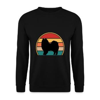American Eskimo Dog Love Silhouette Vintage Sunset - Sweat-shirt Unisexe - noir - Devant - Alina (178cm) & Michal (187cm)