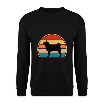 Akita Dog Silhouette Vintage Sunset pour les amoureux des chiens - Sweat-shirt Unisexe - noir - Devant - Alina (178cm) & Michal (187cm)
