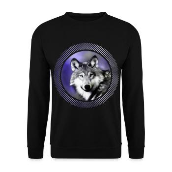 Loup - Sweat-shirt Unisexe - noir - Devant - Alina (178cm) & Michal (187cm)