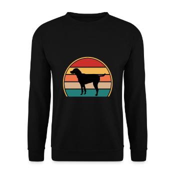 Noir et bronzé Virginie Foxhound Silhouette de chien - Sweat-shirt Unisexe - noir - Devant - Alina (178cm) & Michal (187cm)
