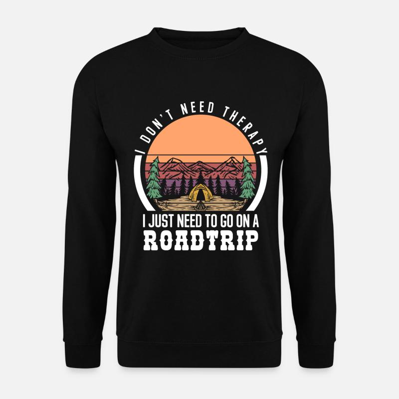 Roadtrip Camping - Unisex Pullover - Schwarz