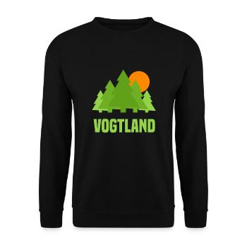 Vogtland - Unisex Pullover - Schwarz - Vorne - Alina (178cm) & Michal (187cm)