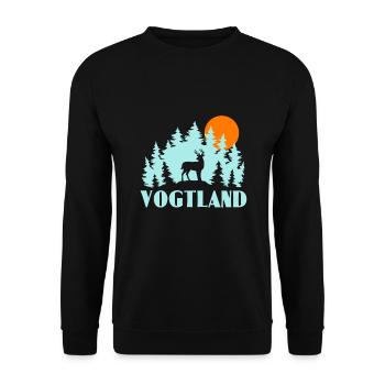 Vogtland - Unisex Pullover - Schwarz - Vorne - Alina (178cm) & Michal (187cm)