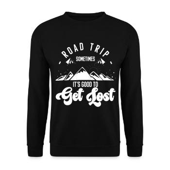 Road Trip Summer Tourist - Unisex Sweatshirt - black - Front - Alina (178cm) & Michal (187cm)