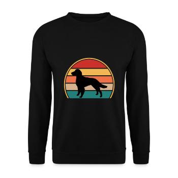Britanny Dog Lover Silhouette Vintage Sunset - Sweat-shirt Unisexe - noir - Devant - Alina (178cm) & Michal (187cm)