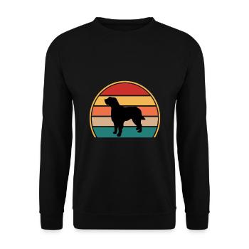 Briquet Griffon Vendeen Dog Silhouette Retro Sun - Sweat-shirt Unisexe - noir - Devant - Alina (178cm) & Michal (187cm)