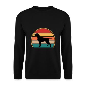 Cesky Fousek Dog Lover Silhouette Vintage Sunset - Sweat-shirt Unisexe - noir - Devant - Alina (178cm) & Michal (187cm)