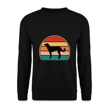 Catahoula Cur Dog Lover Silhouette Vintage Sunset - Unisex Sweatshirt - black - Front - Alina (178cm) & Michal (187cm)