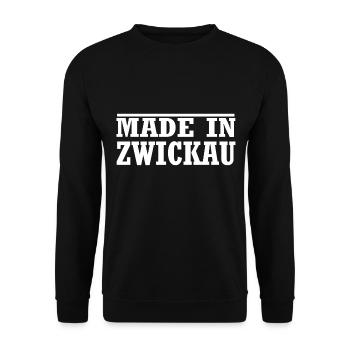 Zwickau - Unisex Pullover - Schwarz - Vorne - Alina (178cm) & Michal (187cm)