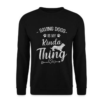 Tierschutz Aktivist Veganer Umweltschutz - Unisex Pullover - Schwarz - Vorne - Alina (178cm) & Michal (187cm)